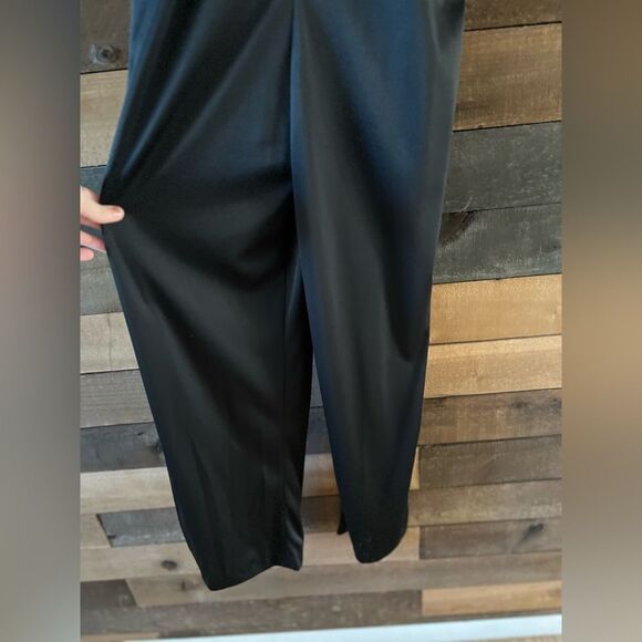 Vintage 70s Union Made Black Disco Jumpsuit Adjustable Straps Zip Back - Picture 11 of 14